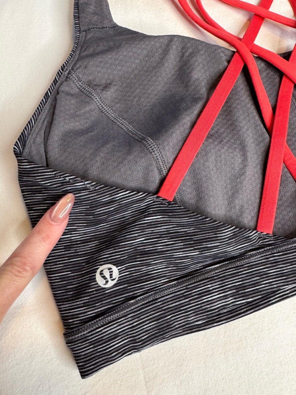 Lululemon Free To Be Serene Bra Size 14 Strappy Back Pink Punch C/D Cup - Picture 12 of 15